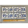 Image 1 : ONTARIO LICENCE PLATES - 2 X 1968 PAIRS