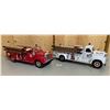 Image 2 : LOT OF 2 FIRST GEAR 1/34 SCALE  MAC TEXACO FIRE CHIEF TRUCKS