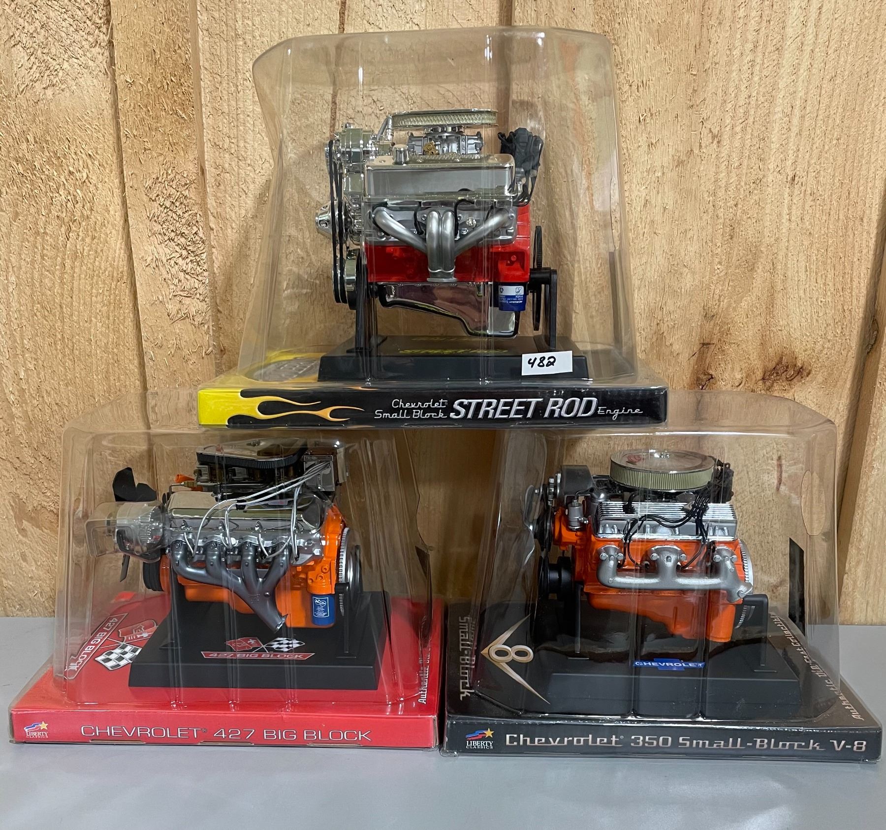 LOT OF 3 DIECAST CHEV MODEL ENGINES