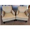 Image 1 : Qty 2 Lee Industries Wooden Upholstered Lounge Armchairs 29"Lx22"Wx35"H