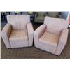 Image 1 : Qty 2 Upholstered Lounge Armchairs 35"Lx22"Wx37"H