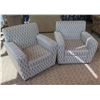 Image 1 : Qty 2 Upholstered Lounge Armchairs 35"Lx22"Wx37"H