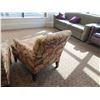 Image 9 : Qty 2 Floral Wooden Upholstered Lounge Armchairs 28"Lx22"Wx34"H