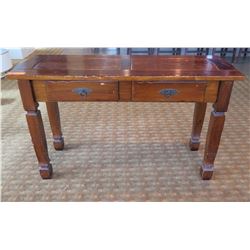 Wooden Console Table w/ 2 Under Drawers 49"Lx18"Wx29"H