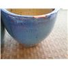 Image 4 : Qty 2 Round Blue Ceramic Planters 23" Diameter x 24"H