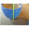 Image 8 : Qty 2 Round Blue Ceramic Planters 23" Diameter x 24"H