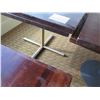 Image 8 : Qty 5 Square Wooden Tables w/ Metal Pedestal Base 36"Diameter x 30"H