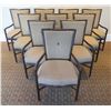 Image 1 : Qty 10 McGuire Wooden Upholstered Armchairs