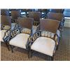 Image 2 : Approx. 24 Wooden Armchairs w/ Woven Back & Upholstered Seat 24"Lx19"Wx35"H