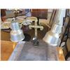 Image 2 : Double 115V Heat Lamp Model DL3A w/ Stone Base & Husky Cord 18"Lx22"Wx24"H