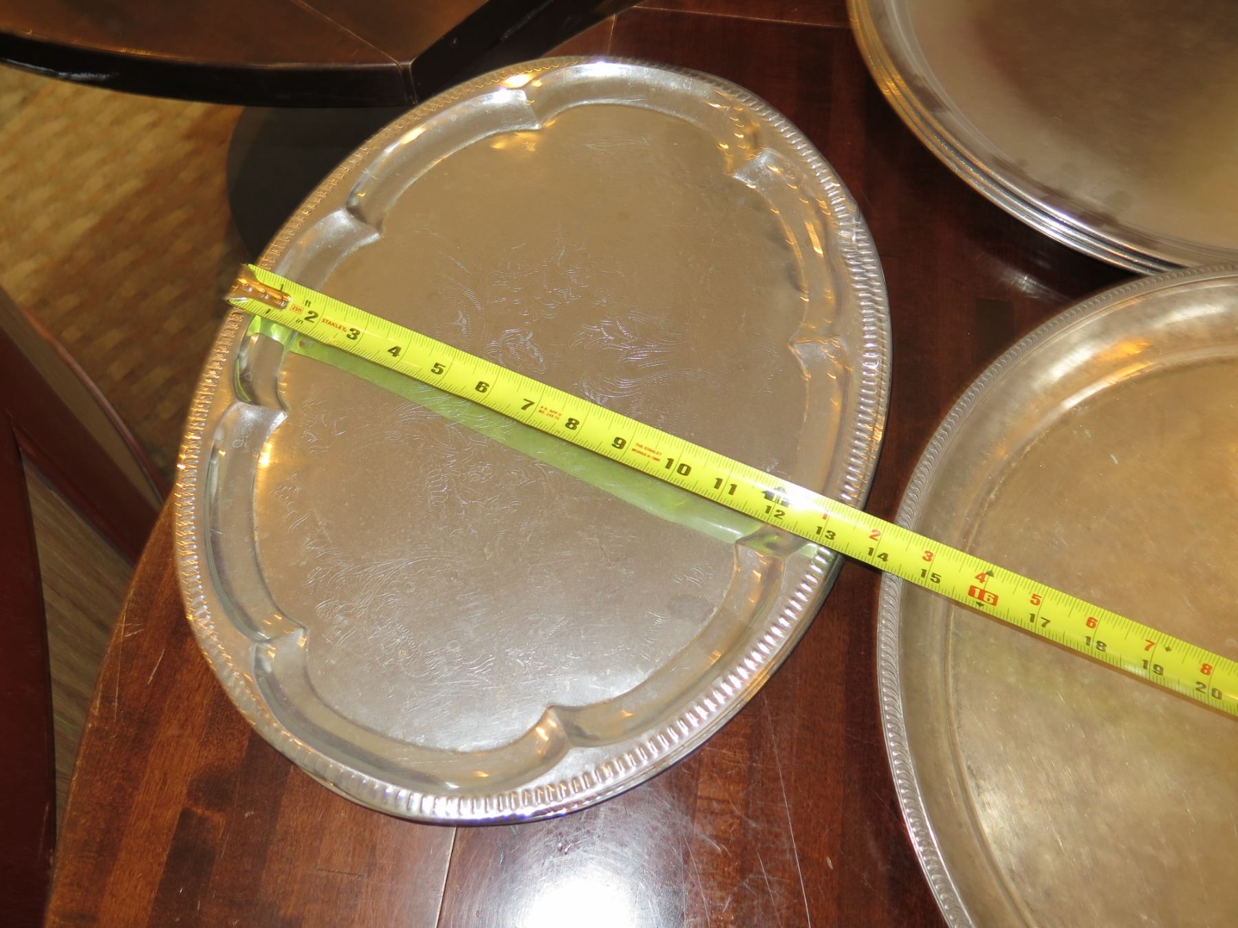 Multiple Serving Platters Misc Shapes & Sizes & 3 Bowls - Oahu Auctions