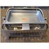 Image 1 : Rectangle Chafing Dish w/ Attached Dome Lid 21"Lx15"Wx15"H (Open)