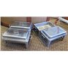 Image 1 : Qty 4 Rectangle Chafing Dishes w/ 3 Lids 22"Lx14"Wx10"H (Open)
