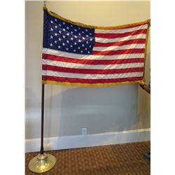 United States of America Flag on Pedestal Base (damage where pole meets the base)