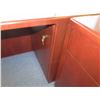 Image 8 : Qty 2 Wooden Desks w/ Locking Under Cabinet & Executive Office Rolling Armchair