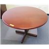Image 1 : Round Wooden Table w/ Pedestal Base