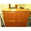 Image 2 : Wooden 2 Door / 3 Section Storage Cabinet 40"Lx23"Wx53"H