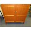 Image 3 : Wooden 2 Door / 3 Section Storage Cabinet 40"Lx23"Wx53"H