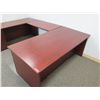 Image 3 : Wooden Interlocking 'U' Shaped Desk w/ 5 Drawers 108"Lx72"Wx29"H