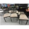Image 1 : 6 Matching Brown Dining Chairs - Store Returns