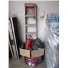 Image 1 : 5' Aluminum Step Ladder & Box of Tools