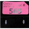 Image 1 : 14KT White Gold Tanzanite Diamond Earrings