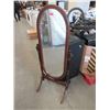 Image 1 : 5' Tall Floor Standing Wood Framed Dressing Mirror