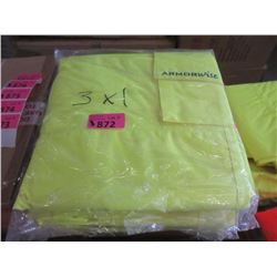 3 New Lime 3XL Hi-Viz Safety Bib Overalls