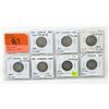 Image 1 : 7 Low Mintage 1930s Canadian 80% Silver Quarters