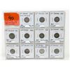 Image 1 : 11 Vintage Canadian .800 Silver Dimes - 1928-1938