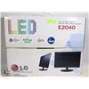 Image 1 : LG LED/LCD 20 " MONITOR- MODEL E2040 IN BOX