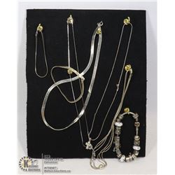 VINTAGE DISPLAY OF 7 PC'S 92.5 SILVER