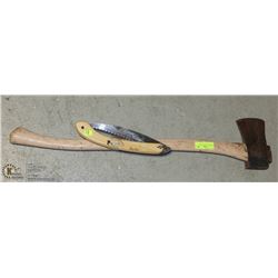 AXE WITH TREE BRANCH SAW