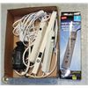 Image 1 : EXTENSION CORDS, SURGE PROTECTORS- BOX LOT