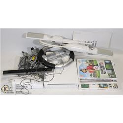 WII SYSTEM WITH GAMES,RACING WHEEL,GOLF,TENNIS