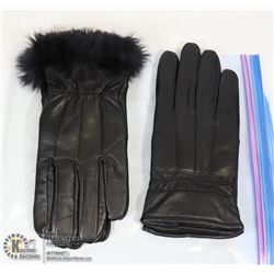 2PK LADIES LEATHER GLOVE MEDIUM