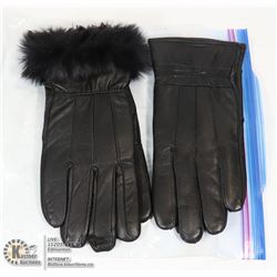 2PK LADIES LEATHER GLOVE MEDIUM