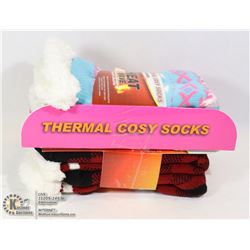 2PK LADIES COZY SLIPPER SOCKS