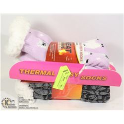 2PK LADIES COZY SLIPPER SOCKS