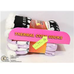 2PK LADIES COZY SLIPPER SOCKS