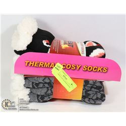 2PK LADIES COZY SLIPPER SOCKS