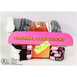 2PK LADIES COZY SLIPPER SOCKS
