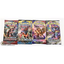 X4 VARIOUS POKEMON NEW BOOSTER PACKS