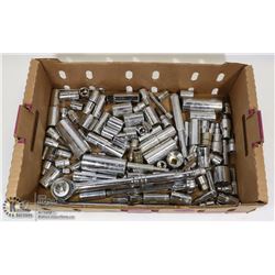 LOT OF VARIOUS SOCKETS WITH DRIVE