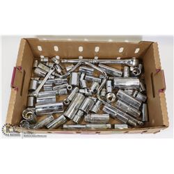 LOT OF VARIOUS SOCKETS WITH DRIVE