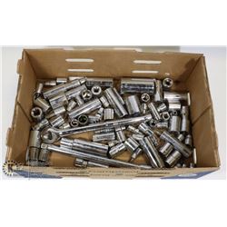 LOT OF VARIOUS SOCKETS WITH DRIVE