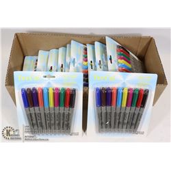 BOX OF 12 NW PACKS OF ASSORTED COLORED