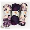 Image 1 : 3 ANCIENT ARTS YARN 100% SUPER WASH BLUE FACED