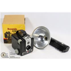 VINTAGE HAWKEYE CAMERA,ORIGINAL BOX WITH FLASH