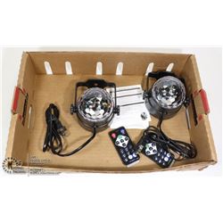 TWO REMOTE CONTROL LED MINI MAGIC BALL LIGHTS